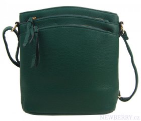 Zelen dmsk crossbody kabelka se zlatmi doplky