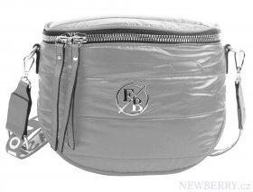 Modern dmsk crossbody kabelka / ledvinka metalick ed