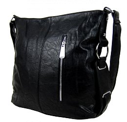 Černá moderní crossbody dámská kabelka 67-MH