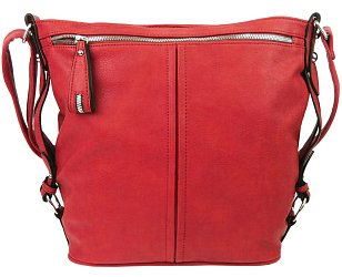 Moderní velká crossbody kabelka 74-MH červená